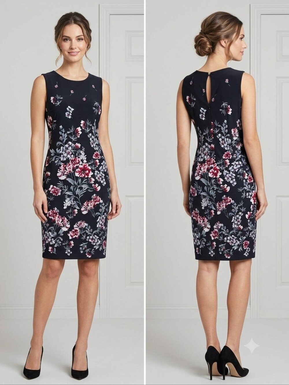 WHITE HOUSE BLACK MARKET WOMEN'S REVERSIBLE PENCIL DRESS SIZE XSMALL